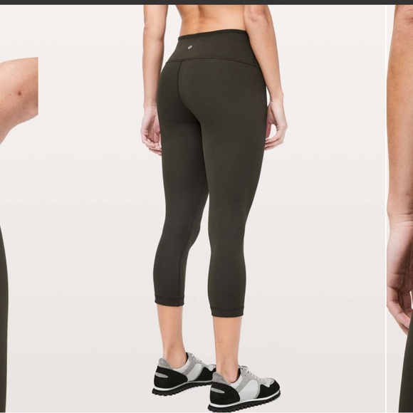 lululemon🍋Wunder Under CropIII Full-onLuxstreme Dark OliveLeggings Size 6 - Picture 6 of 11